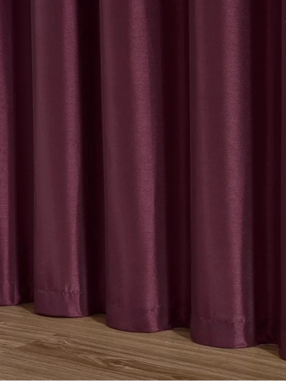 Elegant Damask Valance Blackout Curtain Panel in Burgundy